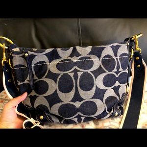 Coach vintage denim crossbody bag